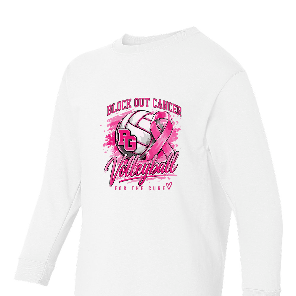 Providence Grove Volleyball Pink Out youth long sleeve shirt