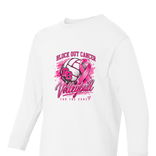 Providence Grove Volleyball Pink Out youth long sleeve shirt