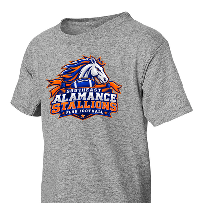 SE Flag Football stallion tshirt