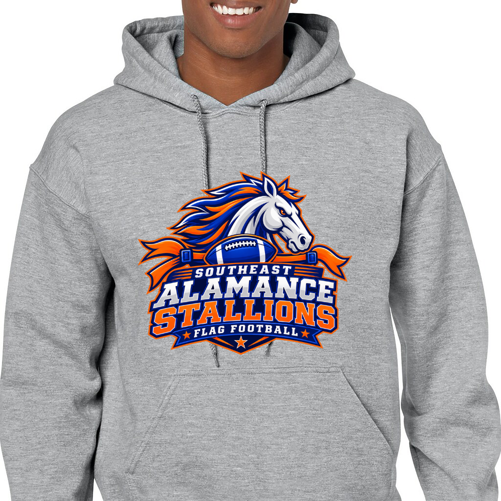SE Flag Football stallion hoodie
