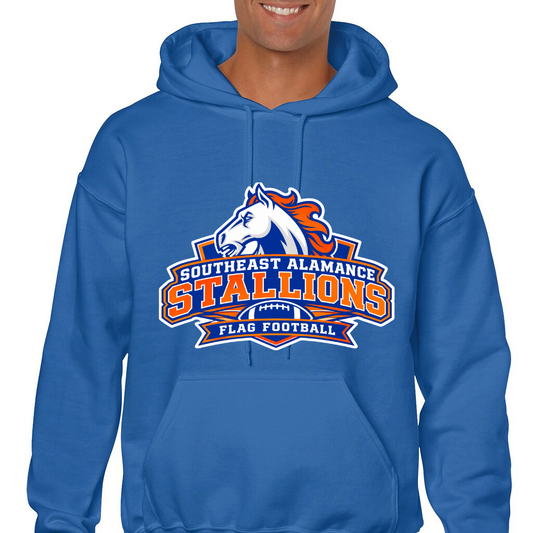 SE Flag Football stallion hoodie