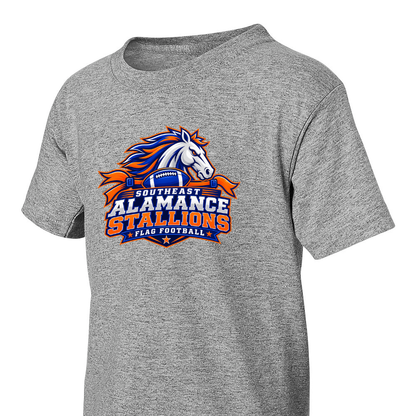SE Flag Football stallion youth tshirt