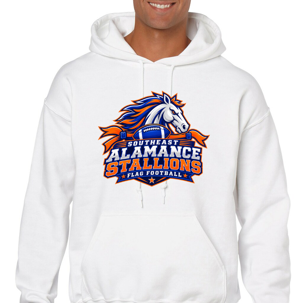 SE Flag Football stallion hoodie