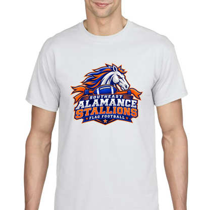 SE Flag Football stallion tshirt