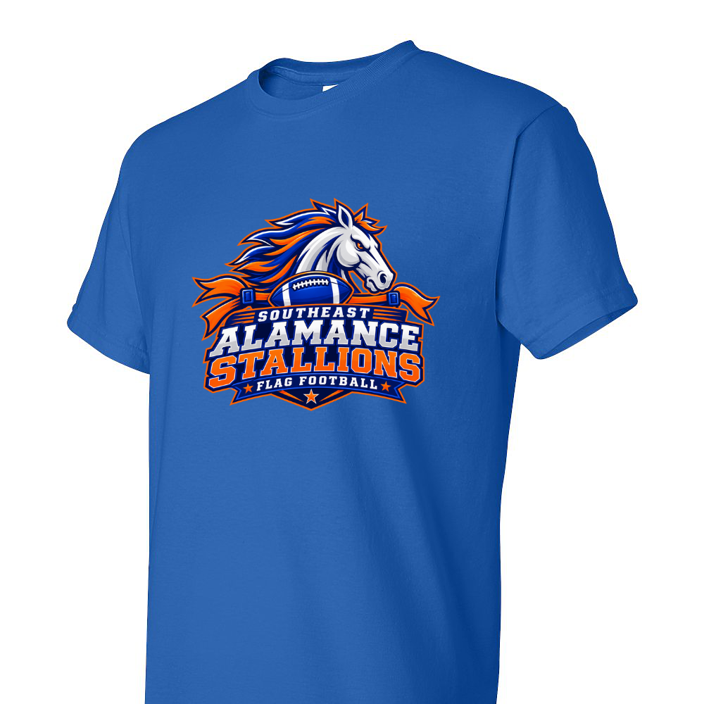 SE Flag Football stallion tshirt