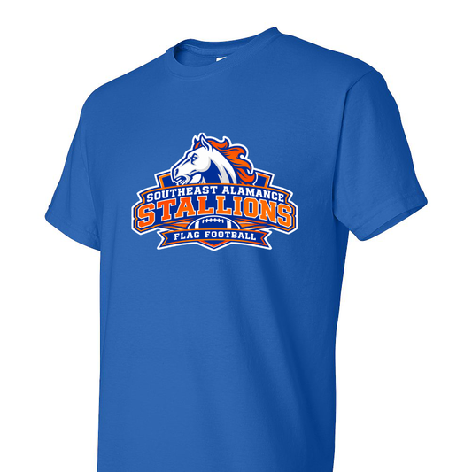 SE Flag Football stallion tshirt